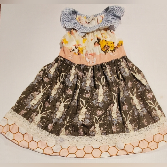 Matilda Jane Other - Matilda Jane Platinum Honey Bunny Dress Girls Size 6 in VVGUC